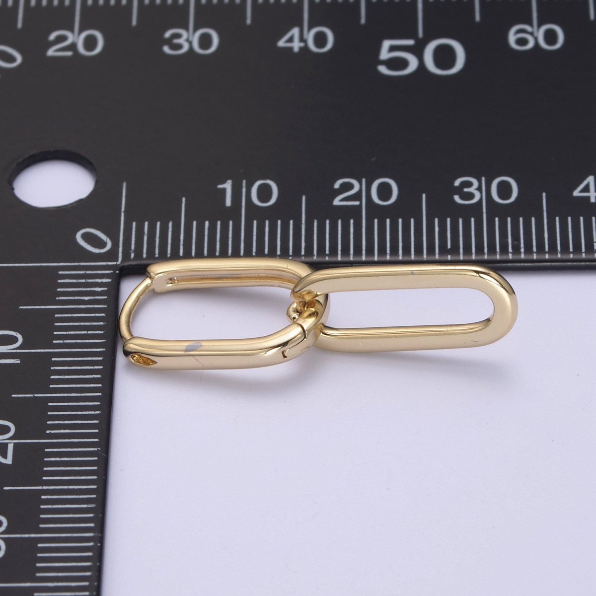 Gold Link Oval Hoops