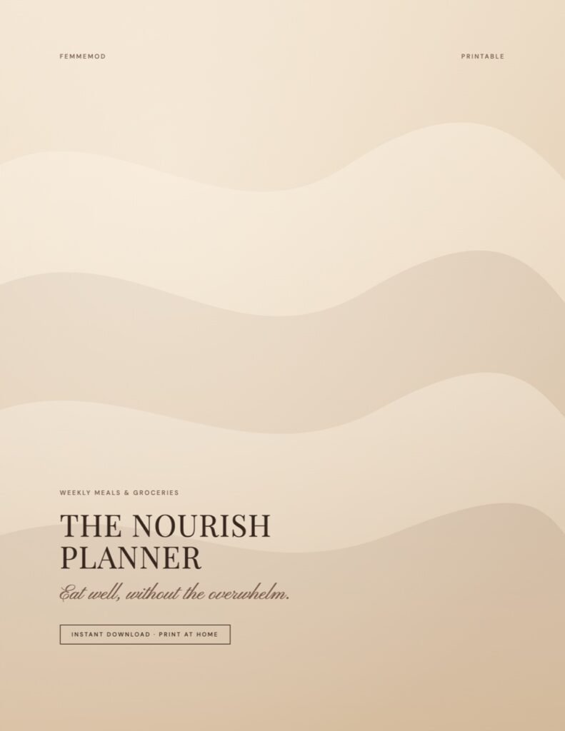 The Nourish Planner: Weekly Meals & Groceries